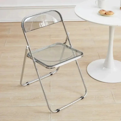 Foldable Acrylic Chair - Transparent Dining Seat