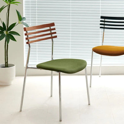 Mid Century Dining Chair - Sculpted Wood Backrest