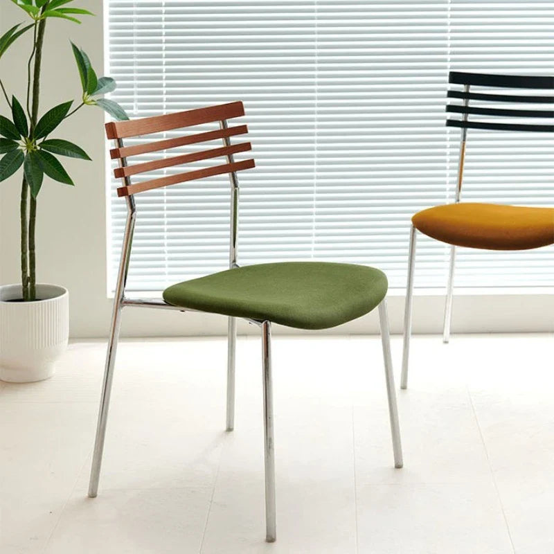 Mid Century Dining Chair - Sculpted Wood Backrest