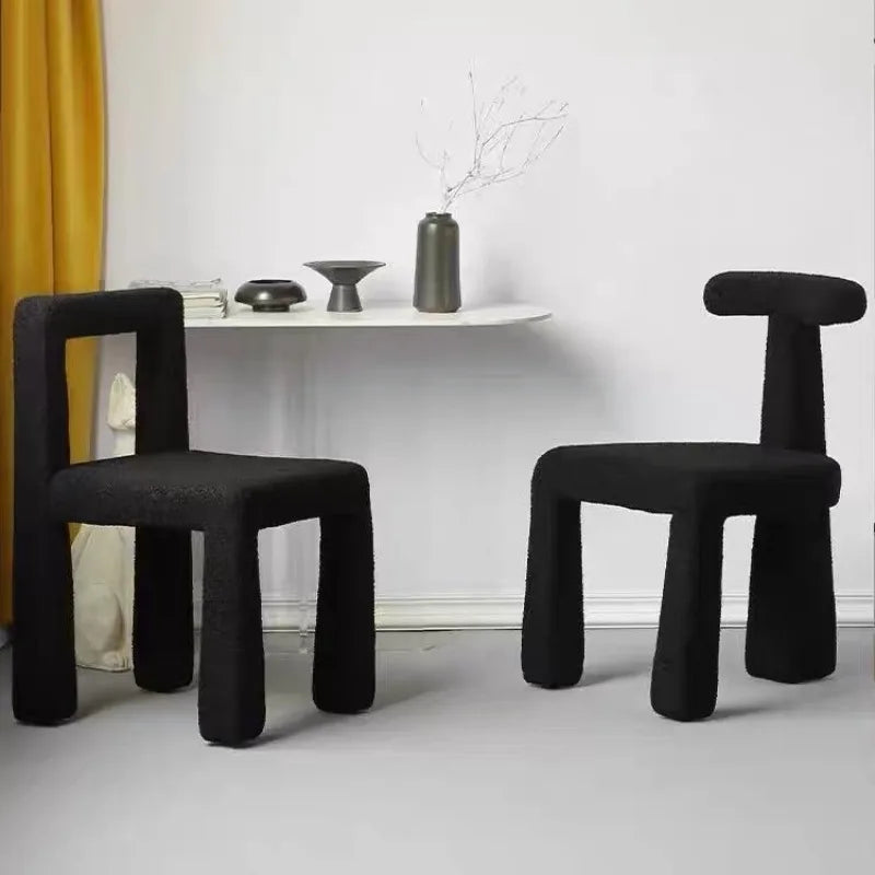 Black Fabric Dining Chair - Modern Kitchen Seating