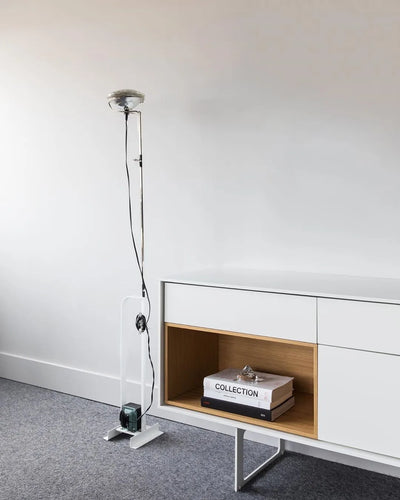 Industrial Floor Lamp - Danish Metal Halogen Corded Light