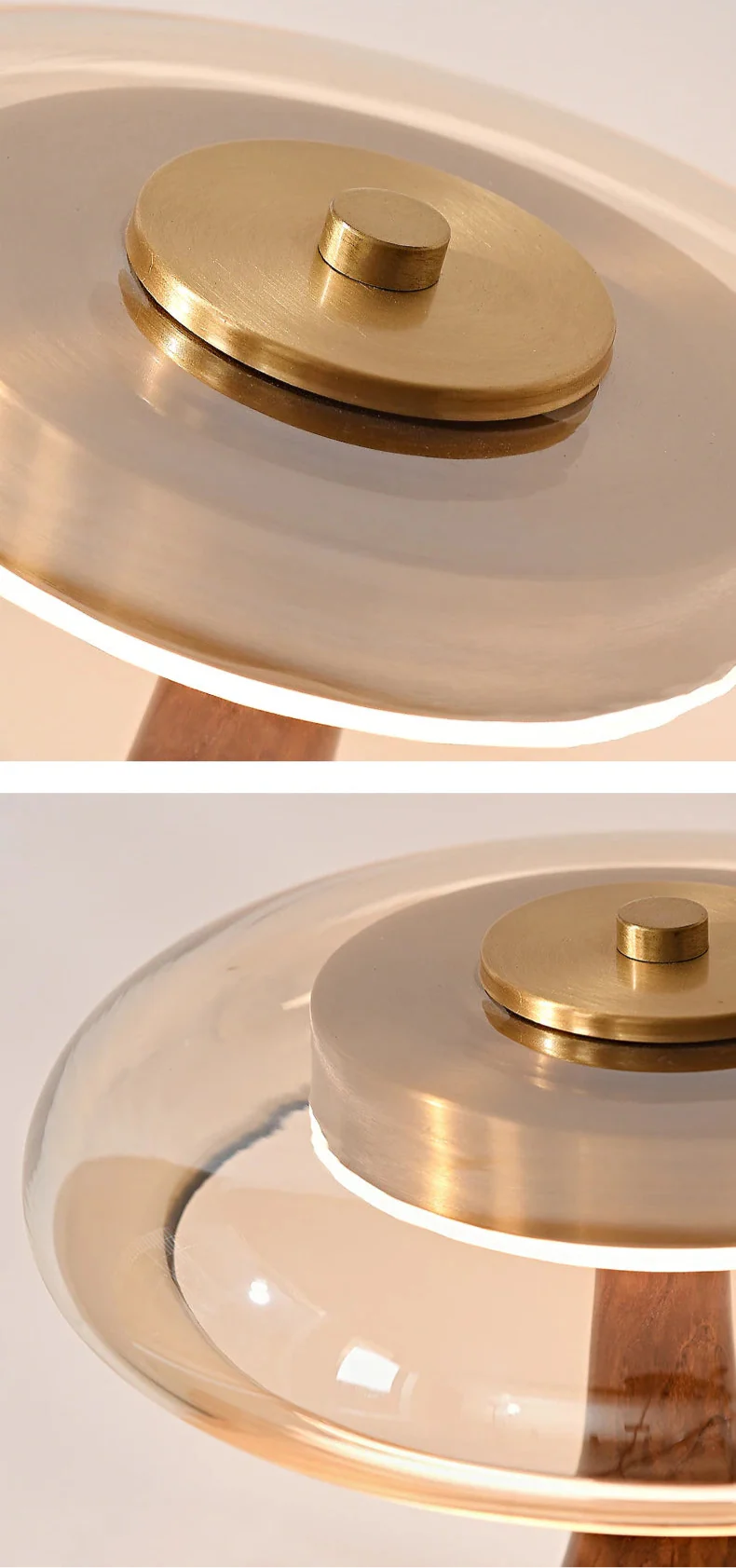 Copper Wood Desk Lamp – Modern LED Table Light