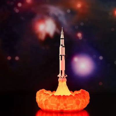Portable Rocket Lamp | Compact Rechargeable Table Light