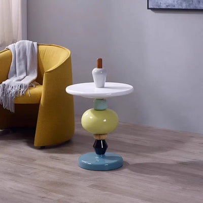 Modular Side Table - Color Stack Pedestal Design