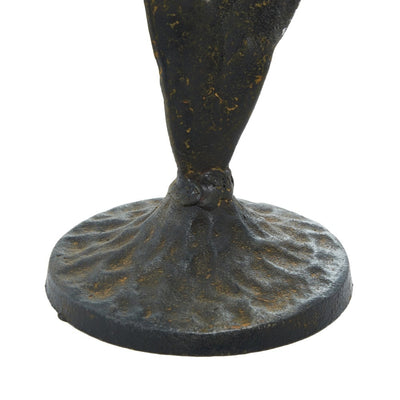 Black Cactus Sculpture - Rustic Polystone Decor