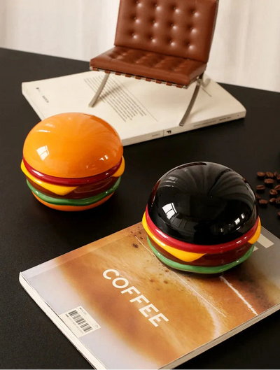 Burger Ceramic Ashtray - Durable, Quirky Design