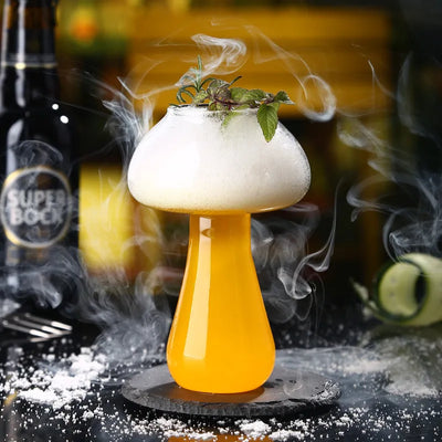 Mushroom Cocktail Glass - Stylish Borosilicate Drinkware