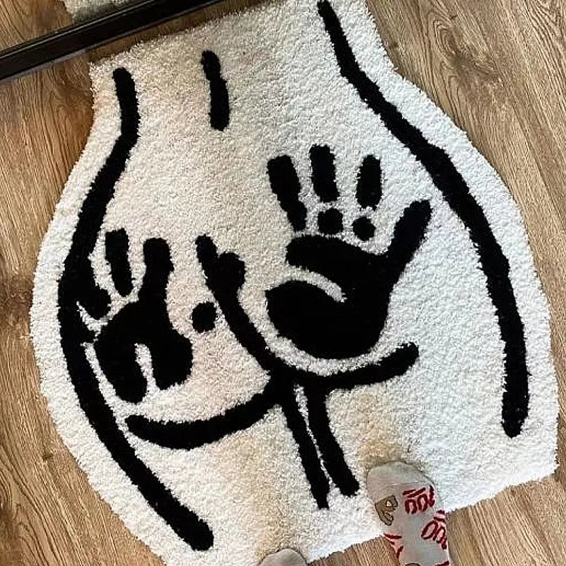 Hand Crafted Rug | Polyester Acrylic, Cute Bathroom Mat