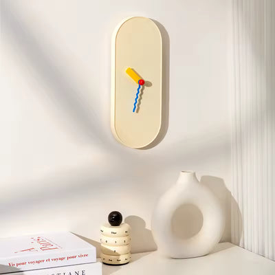 Dopamine Chubby Clock – Colorful Minimalist Wall & Desk Clock with Stand