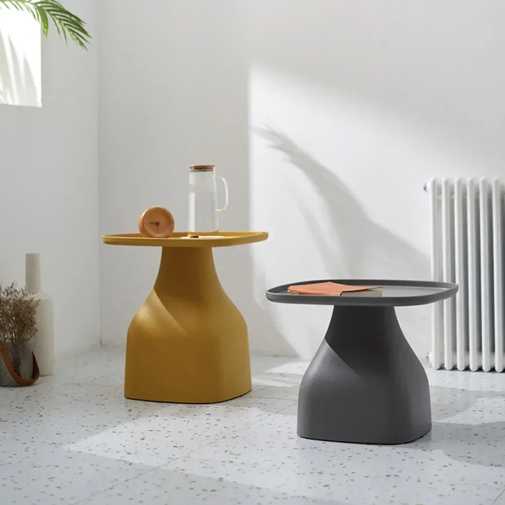 Minimalist Coffee Table - Round Corner Square Durable Plastic Side Table