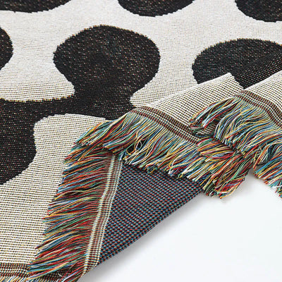 Retro Vine Throw Blanket – Soft Cozy Cotton Blend 51x63 Inches