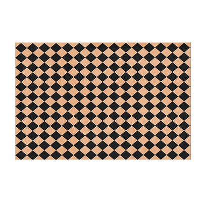 Retro Plaid Rug - Diamond Carpet, Anti Slip Mat
