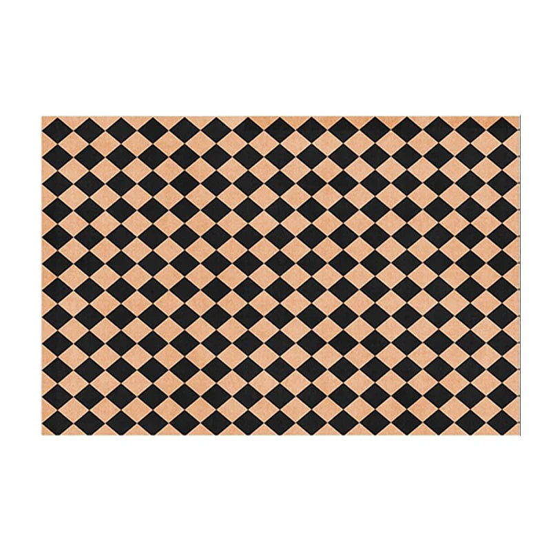 Retro Plaid Rug - Diamond Carpet, Anti Slip Mat