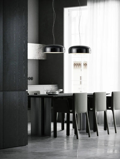 Metal Dome Pendant Light - Adjustable Cord Ceiling Fixture