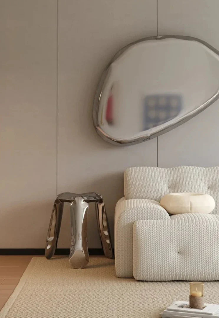 Stainless Steel Stool | Minimalist Metal Accent Seating