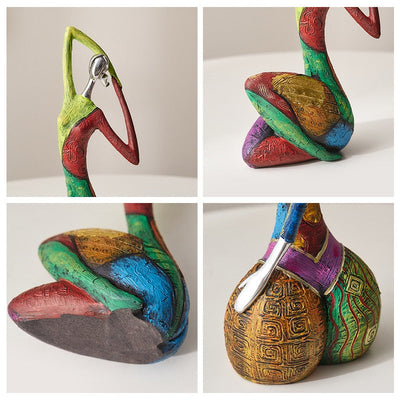 African Woman Figurine | Unique Abstract Resin Sculpture