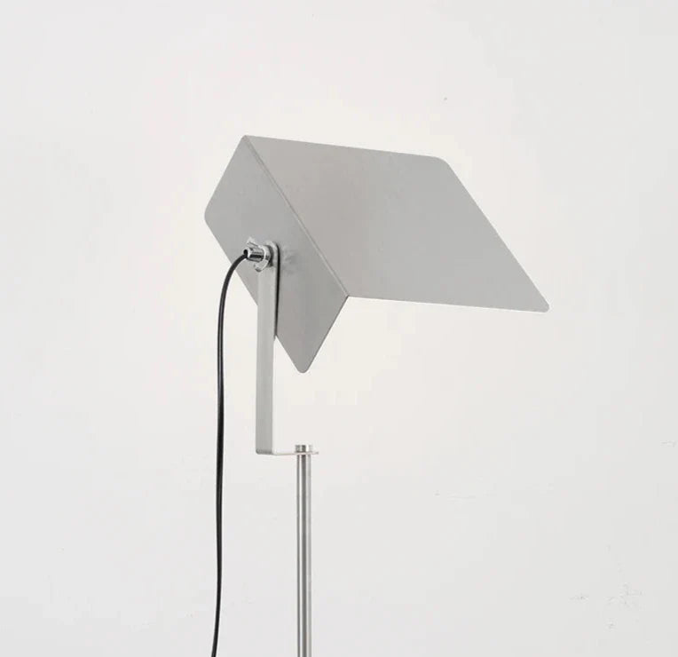 Industrial LED Floor Lamp - Stainless Steel Panel Luxury Lighting