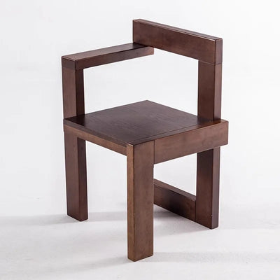 Vintage Oak Wood Chair - Ergonomic Dining Seat