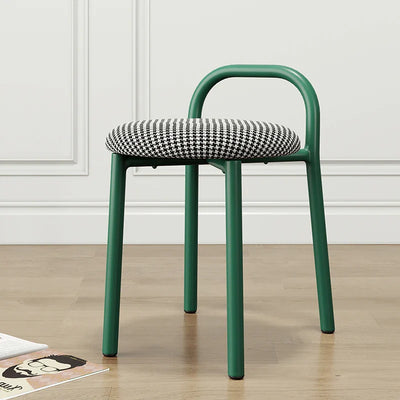 Mid-Century Modern Chair - Green Minimalist Metal Dining Seat