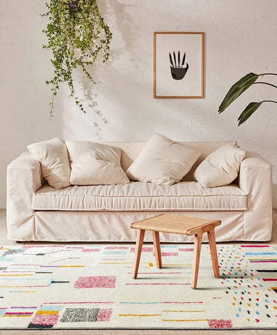 Morocco Style Rug – Abstract Area Rug, Handcrafted Art Carpet