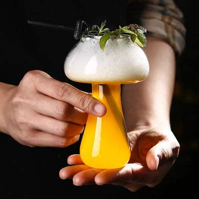 Mushroom Cocktail Glass - Stylish Borosilicate Drinkware