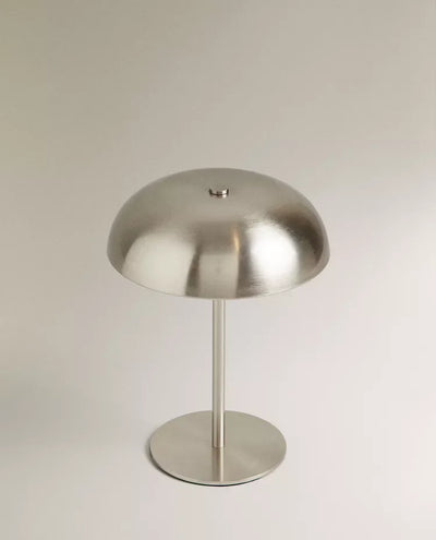 Cordless Metal Table Lamp | Portable Industrial LED Light