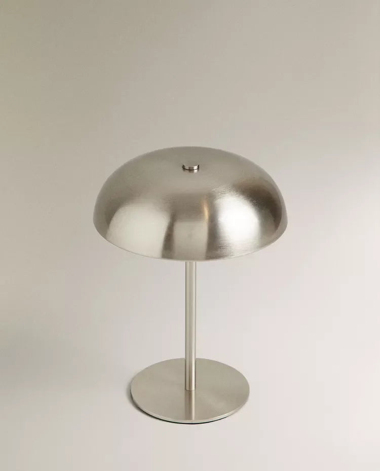 Cordless Metal Table Lamp | Portable Industrial LED Light