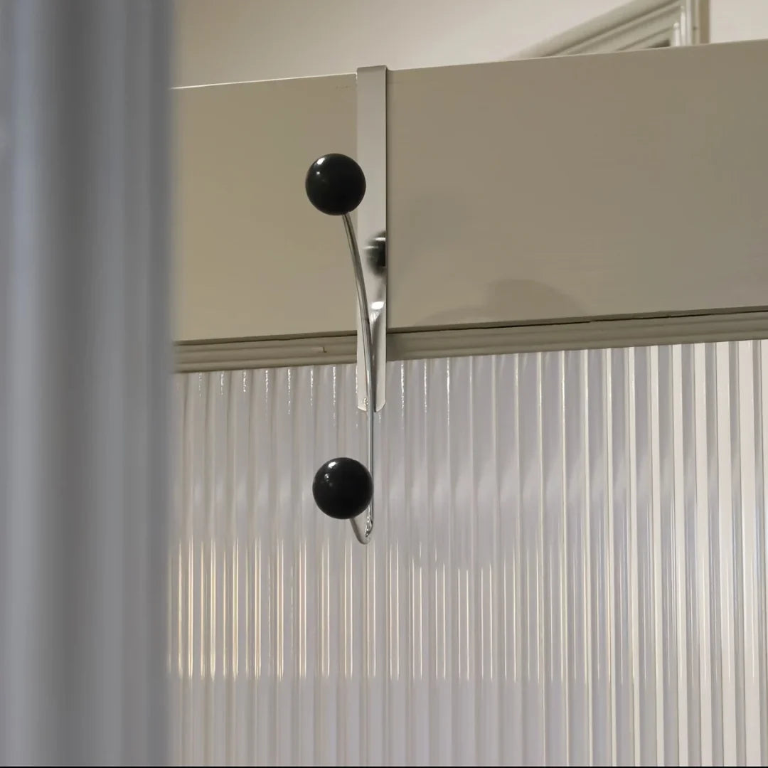 Door Hook Rack - Retro Ball Metal Hooks 10"