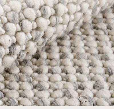 Hand Woven Wool Rug - Indian Pebble Area Carpet