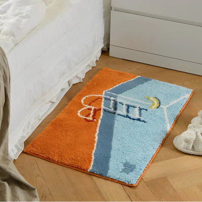 Hand Crafted Bath Mat – Plush Swimming Pool Design