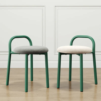 Mid-Century Modern Chair - Green Minimalist Metal Dining Seat