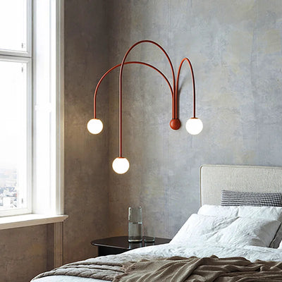 Italian Metal Wall Lamp - Modern 3 Branch Fixture