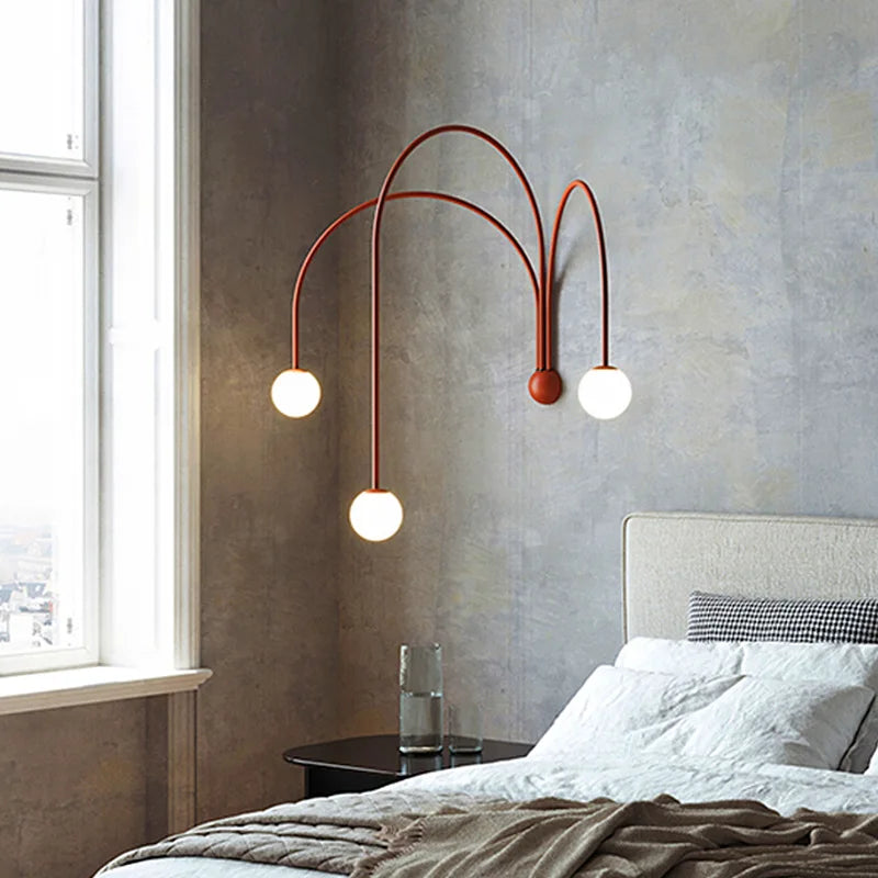 Italian Metal Wall Lamp - Modern 3 Branch Fixture