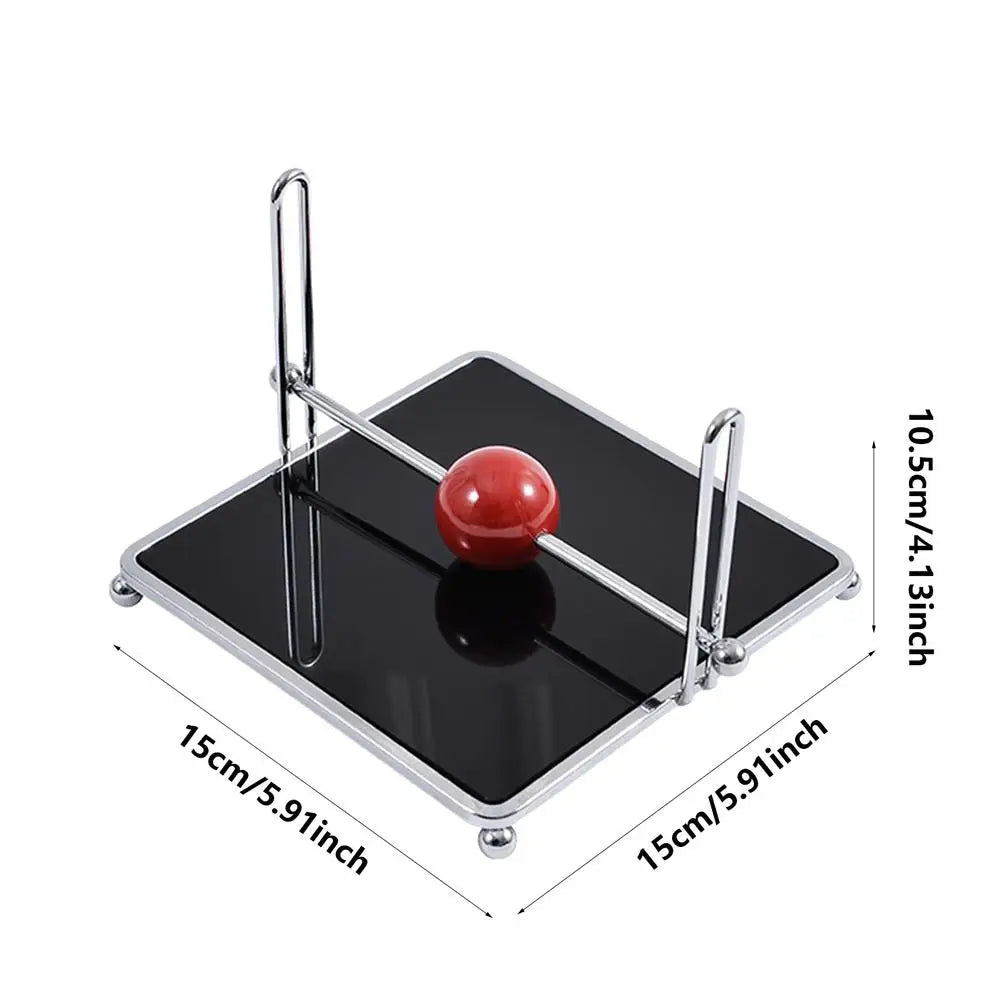 Wooden Ball Napkin Holder - Stainless Steel Metal Holder