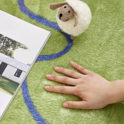 Color Puzzle Rug - Vibrant Polyester Floor Mat