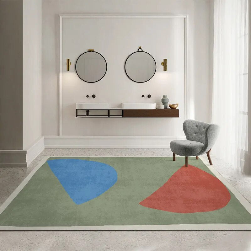 Abstract Art Carpet - Modern Area Rug, Vibrant Design
