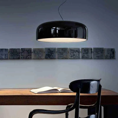Metal Dome Pendant Light - Adjustable Cord Ceiling Fixture