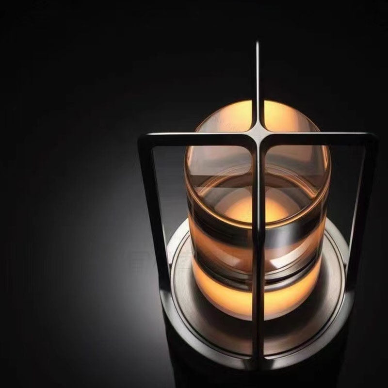 Cordless LED Table Lamp - Retro Bar Lamp Metal Dimmable