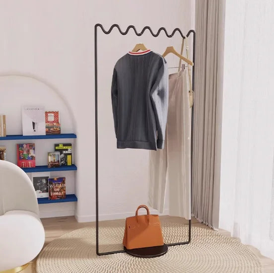 Metal Coat Rack | Wavy Floor Stand | Durable Design