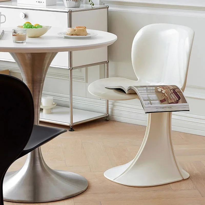 Retro Modern Dining Chair - Minimalist Ergonomic One-Piece Design