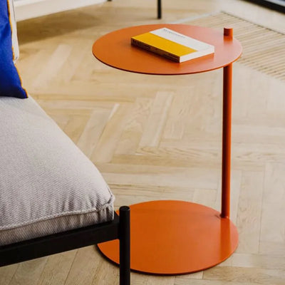 Circle Top Side Table - Industrial Metal Accent