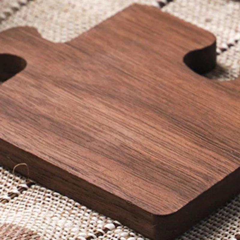 Wooden Puzzle Coaster Set - Elegant Wood Drink Coasters