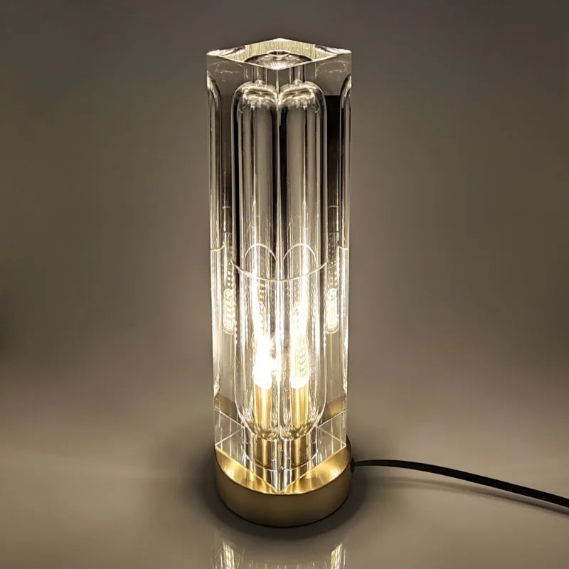 Crystal Glass Table Lamp - Hotel Style Luxury Ambient Light