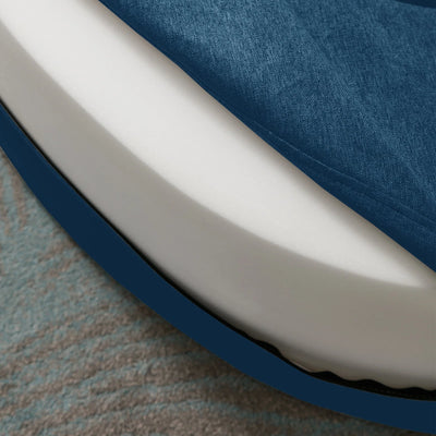 Foldable Lounge Sofa – Linen Foam Oval Seating