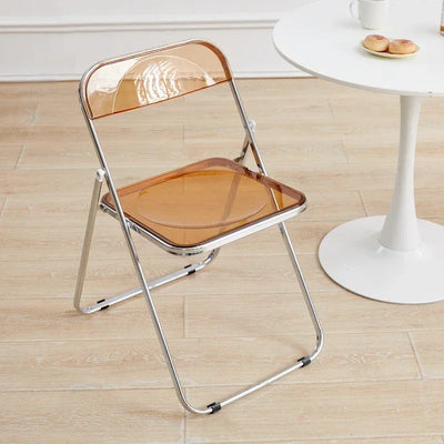 Foldable Acrylic Chair - Transparent Dining Seat