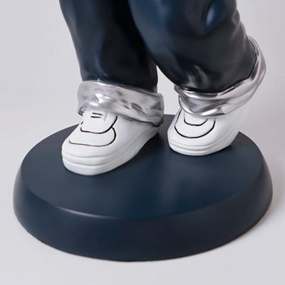 Astronaut Floor Statue Ceramic Sculpture With Moon Lamp