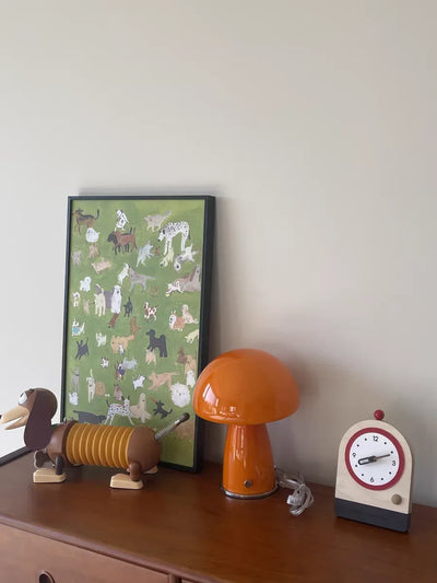 Mushroom Table Lamp – Retro Glass LED Light