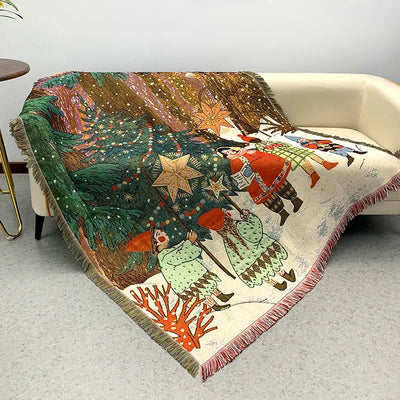 Christmas Throw Blanket - Soft Cozy Holiday Fleece