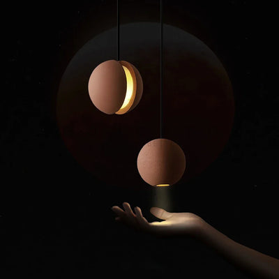 Cement Ceiling Light - Moon & Planet Ball Pendant