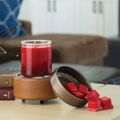 Walnut Candle Warmer | Fragrance Stand 2 in 1
